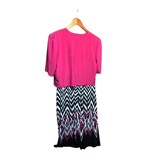 R&M Richards Dress and Jacket Set - Black and White Print - Size 10 - Picture 3 of 12